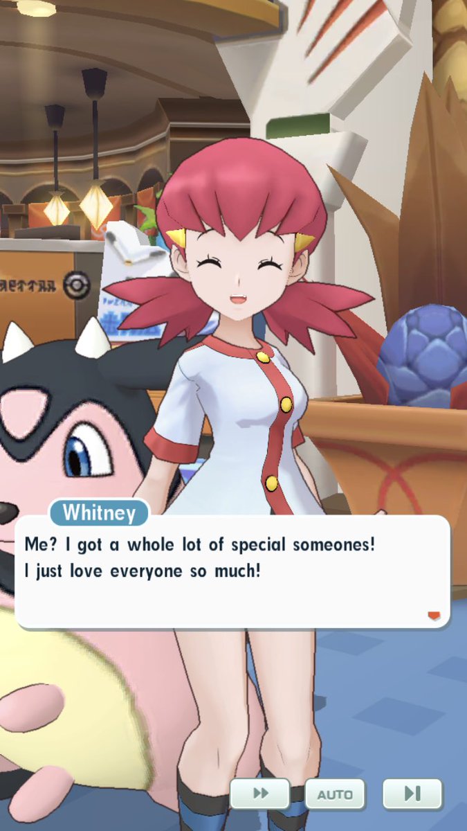 I’m glad The Pokémon Company gave us some polyam rep. Whitney be out there dating the world.  #PokémonMistress