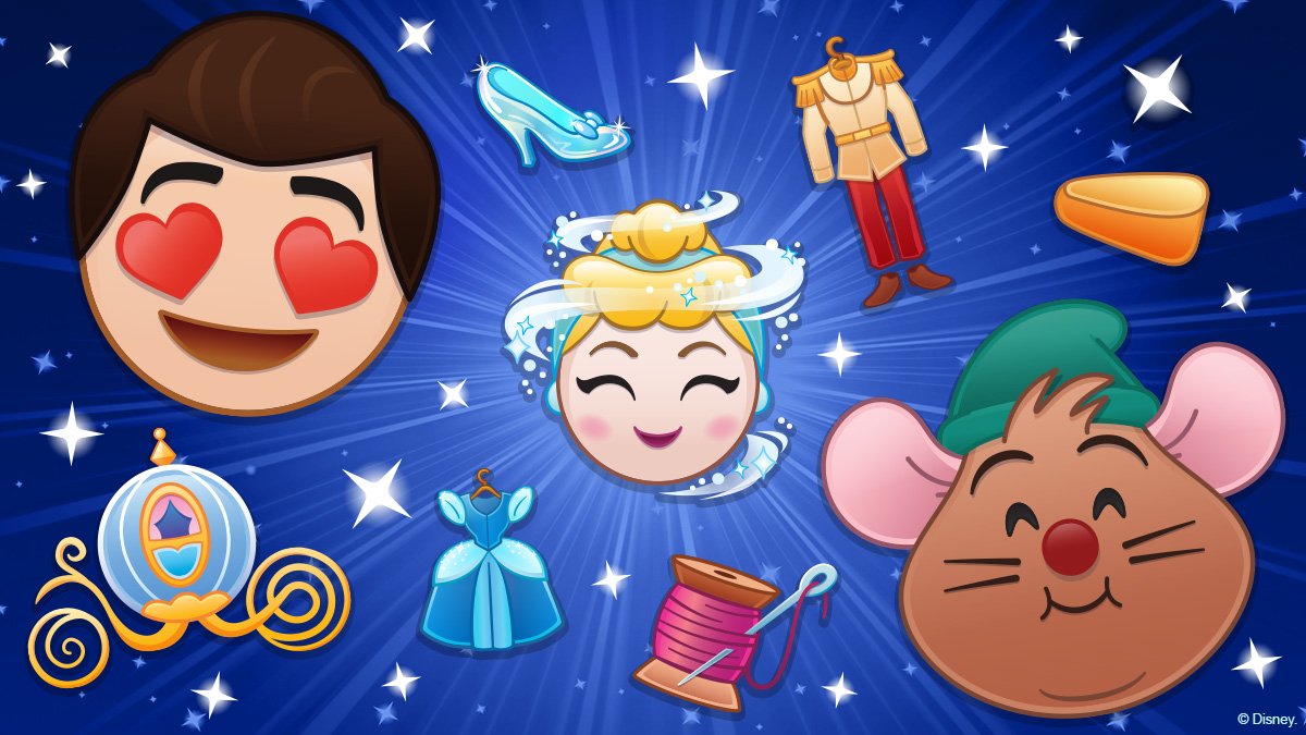 disneyemoji's tweet photo. It's a royal affair in the latest #Cinderella Item Card event. ✨ Collect memorable items from the movie for a chance to win Cinderella or the newest emojis - Prince Charming 👑 and Gus🐭 from the Diamond Box! #DisneyEmojiBlitz #EmbraceTheBlitz https://t.co/J92DkjCKdI