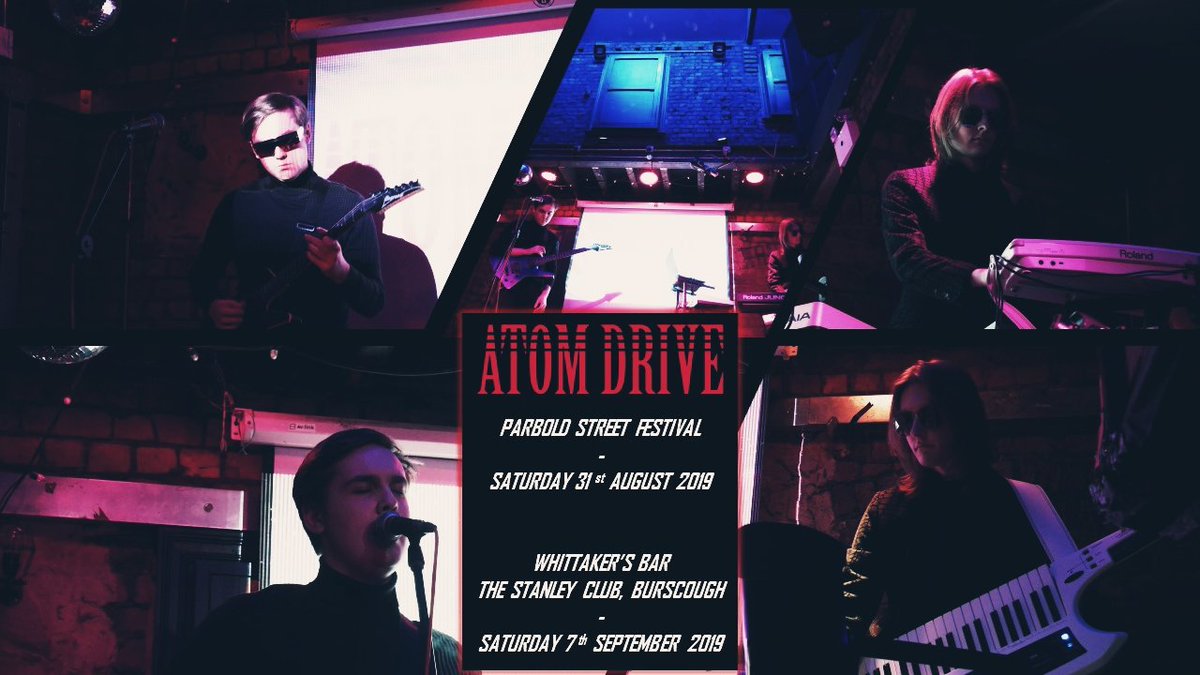 AtomDriveMusic's tweet image. Gig dates coming up... this Saturday evening at 6pm @ Parbold Street Festival. Then @WhittakersBsco, Burscough on the 7th of Septemeber starting at 9pm. Both cover sets including the best 80s synth pop tunes.
