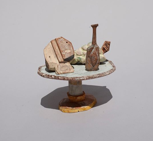 ajmbl8's tweet photo. #JoelTomlin ‘Still Life’ 2019 • wood, tempera • 32x 32 x 35cm • as part of #SpokeEye solo exhibition #belmacz https://t.co/r8vPDjTkR2