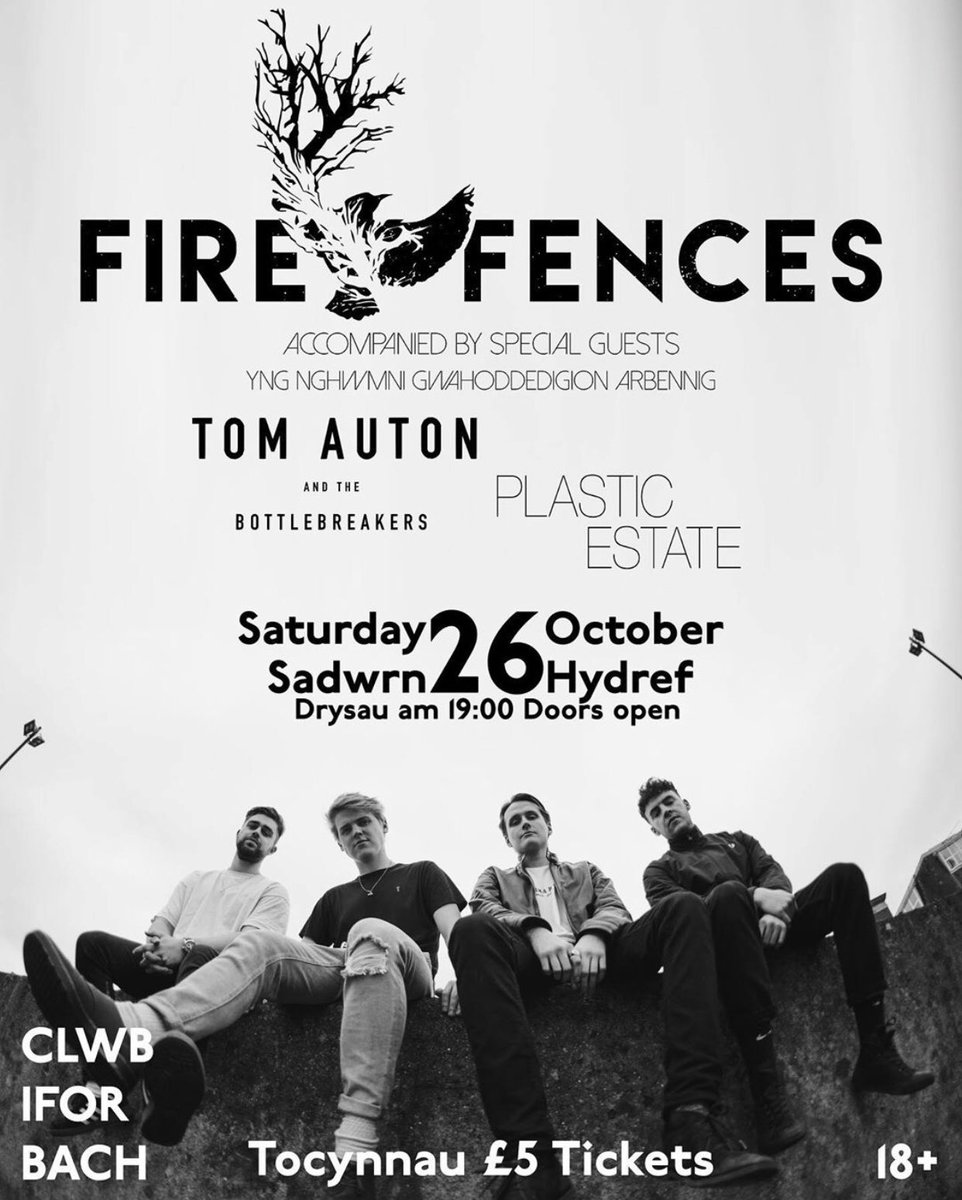 CARDIFF!!

Myself and the band are very happy to confirm we’ll be supporting @FireFences at @ClwbIforBach in October 😁