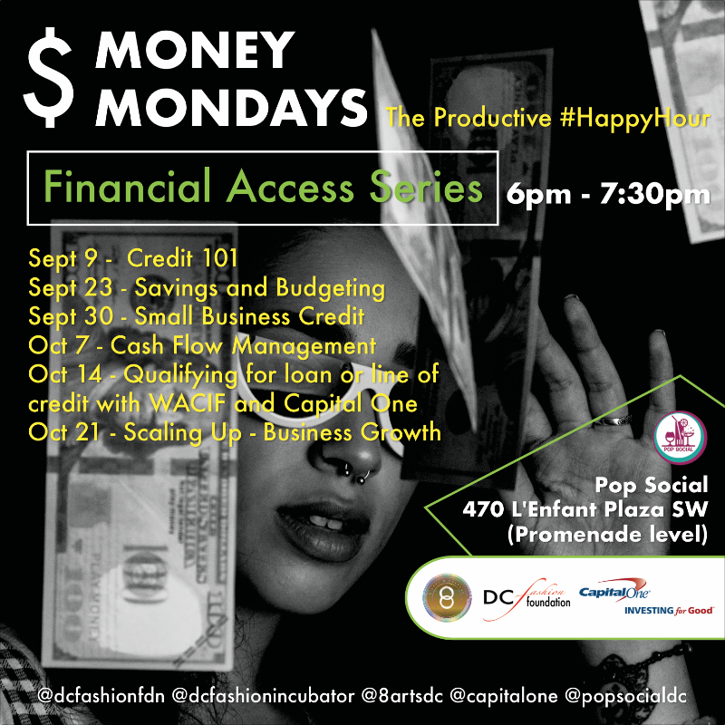 8ArtsDC's tweet photo. News from 8 Arts &amp; Culture - https://t.co/kD1y0lR8Aj

Join Us for Money Mondays at @popsocialdc ! It's the #productive #happyhour focusing on financial access and management. https://t.co/RiCK5Ol1Cy