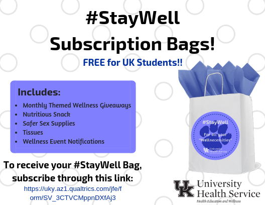 UHSPaws's tweet photo. Have you subscribed for your FREE #StayWell bag yet? What are you waiting for?! @UKHouseResLife make sure your students have this info & all their #Wellnecessities!
⬇️⬇️⬇️
https://t.co/WnNbNJFlWk https://t.co/Rl87k7z6GM