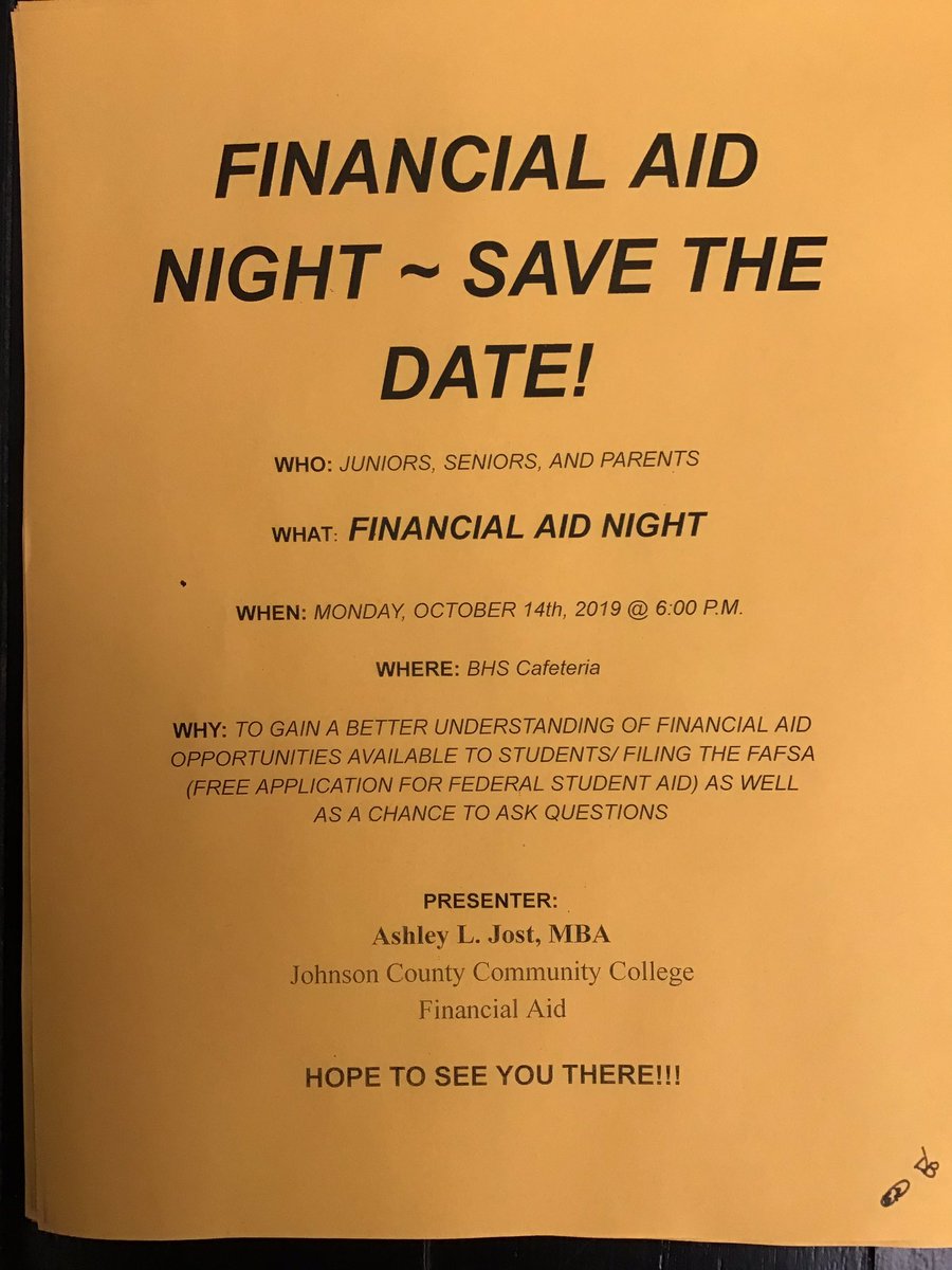 BHSroom104's tweet photo. Come get all of your FAFSA questions answered! #BHScollegebound https://t.co/fLe25EWmBt