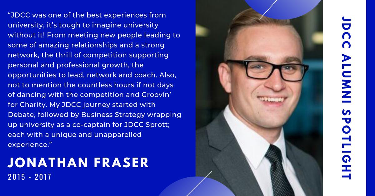 If you're trying to find that delegate who had the heart, passion, drive and would do anything to help his team, look no further than this person in this week's #JDCCAlumniSpotlight . Let's show our JDCC Love for Jonathan Fraser!

#WeLoveOurAlumni #JDCCSprott #JDCC