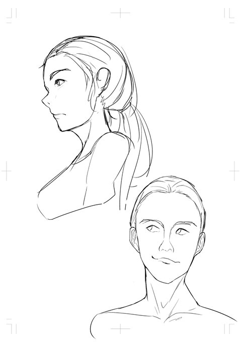 疲れたけど楽しいねぇ
バストアップは描けるようになったから、次は立ちポーズと背景やね 