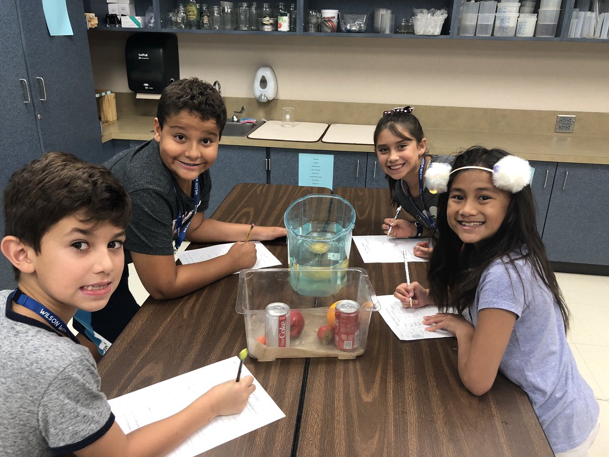 4th graders exploring density!