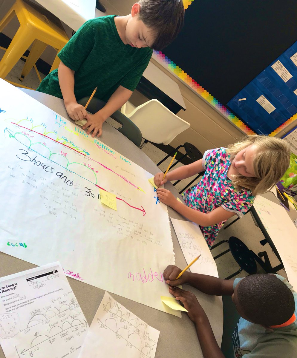 MrsDaugherty4th's tweet photo. Doing a #GalleryWalk to provide #Feedback to our classmates about their strategies to solve our elapsed time story problem. #Collaborative #GrowthMindset @BeulahRalphElem https://t.co/w3vxNsvDZH