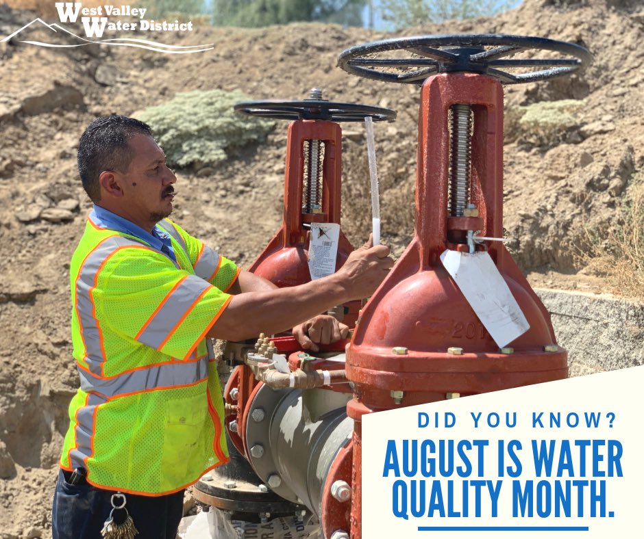 MyWVWD's tweet photo. This #WaterQualityMonth, we celebrate our employees who commit every day to bringing safe, high, quality reliable water to #WVWD customers. Gilbert Olivarez, Water Quality Specialist, is out in the field, preventing cross connection of water flow going back into this water system https://t.co/MThumh5O13