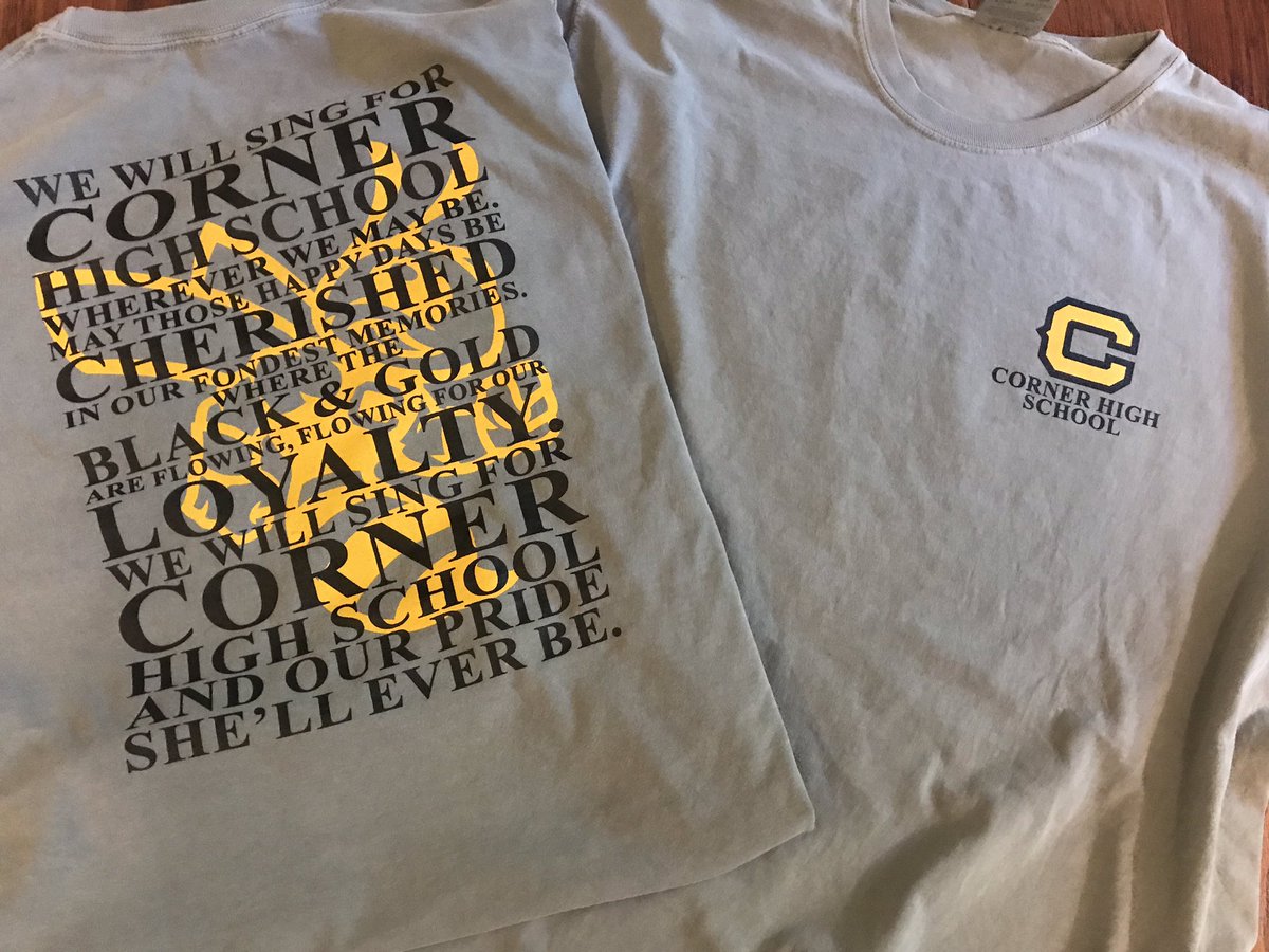 chsjacketband's tweet photo. Alma Mater shirts are in!  They will be available for purchase at the game tomorrow night at the band spirit table. $20, Cash, check or credit card accepted. #jacketpride 🖤💛 🎼🏈💛🖤 https://t.co/8DT6C44jNB
