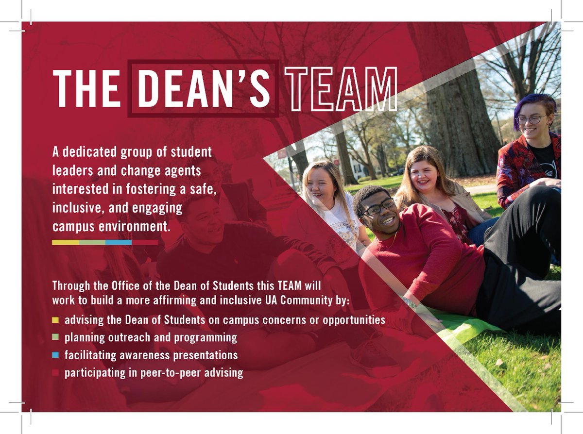 cwpromos's tweet photo. Sponsored Post: Are you a dedicated student leader looking to make a change on campus? Yes 🤔 Look no more, applications for the 19-20 Deans Team are now open! All applications will be due by September 13 at 5pm #DeansTeam #UA20 #UA21 #UA22 #UA23
https://t.co/yAWoH8Xeif @cwpromos https://t.co/ZVyPjb9G2t
