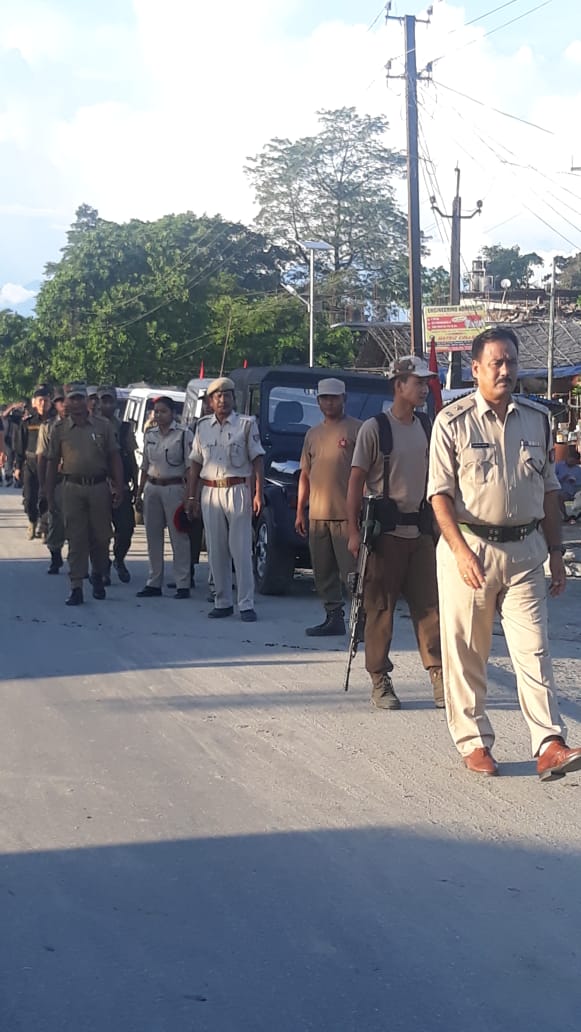 We have been carrying out foot patrolling and route marches in the areas of every police station of Sadiya Police District in the run up to the publication of final NRC