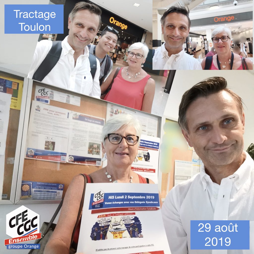 CFECGC_DOGSE's tweet photo. #Moments d’#echanges en toute #transparence avec les #salariés #Orange des #boutiques de #Toulon #LaGarde et #GrandVar et nos #élus Tristan L. Patricia H. et Emmanuel B. #CFECGC #Var #procimité #terrain https://t.co/th5edWLdc8