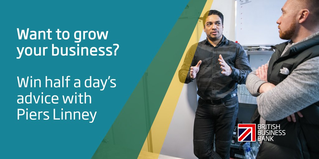 SmallBizAdvWeek's tweet photo. How would business consultation from former Dragon @PiersLinney help your #SME? 

We’ve teamed up with our exclusive partner @BritishBBank to offer YOU the chance to receive help from Piers. 🔛🔝

To find out how to get involved visit: https://t.co/hlWKsTboRO

 #DragonsDen #Comp https://t.co/5Uq7XhFEiM