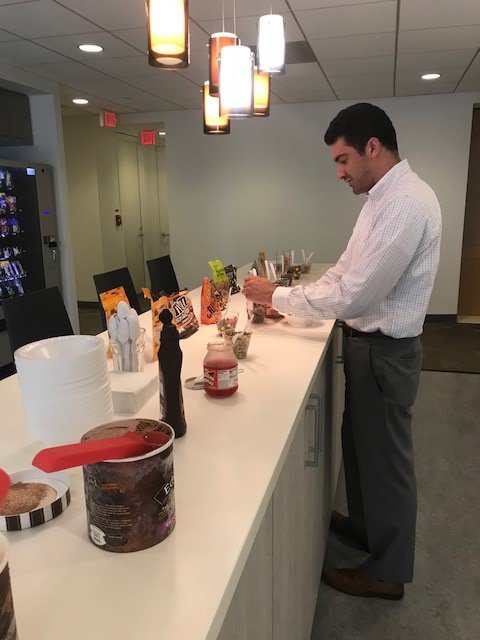 ConradOBrienPC's tweet photo. #tbt to Conrad O'Brien employees taking a break to beat the heat with an ice cream sundae bar earlier this summer. Wishing everyone a fun and sweet-filled last few days of summer! https://t.co/radJ1vGCvj