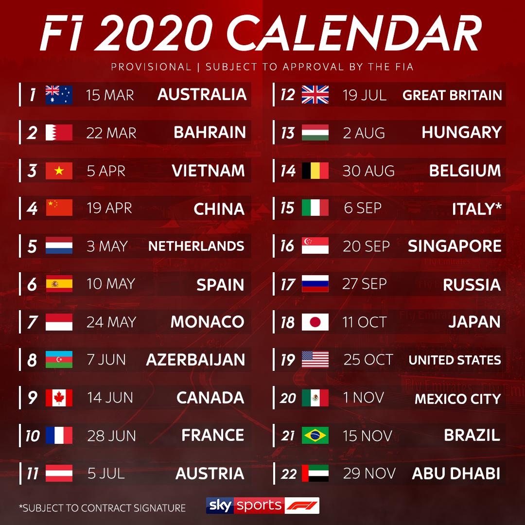 Sky Sports F1 Calendar U.K., SAVE 51%