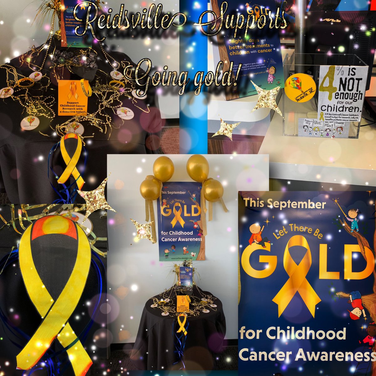 ATTPrimeRville's tweet photo. Reidsville is in support of Raising Childhood Cancer awareness!!! 4% is NOT Enough!!!
#GoingGold #LetThereBeGOLD #GOLDRibbon @FarisFoundation @c_jones918 @AkbarPRIME1 @ATT_Chad @theriddler704 https://t.co/bwsA7FNvv2