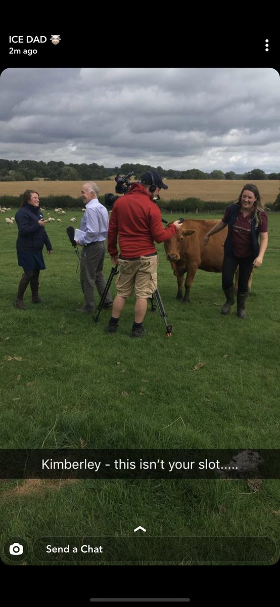Sarah_McArthur's tweet photo. When Kimberley the #cow decides to join the @bbcmtd interview on @LoveLambWeek with @GTFarmGirl and I #sustainablefarming #lovelamb #bbcfarmingfocus https://t.co/m89tpfNArC