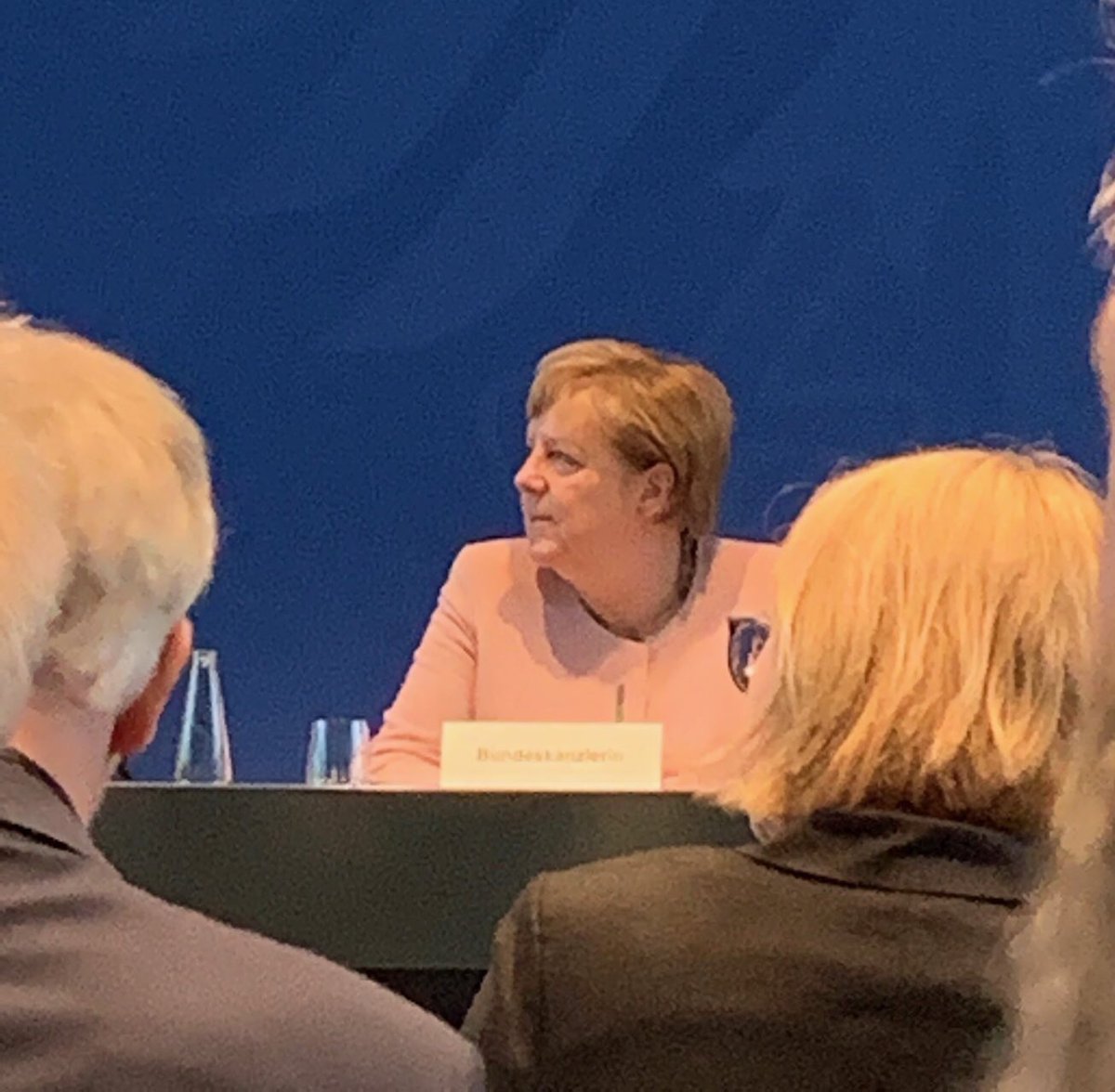 GermanAmbLBY's tweet photo. حوار شامل ومتبادل مع المستشارة ميركل خلال مؤتمر السفراء #boko19. بعد إجتماع #G7biarritz. حيث كان تعزيز أشراكة أوروبا مع أفريقيا ومعالجة الدور الحاسم لاستقرار #ليبيا من أهم المواضيع على جدول الأعمال. https://t.co/x3F6im5NKf