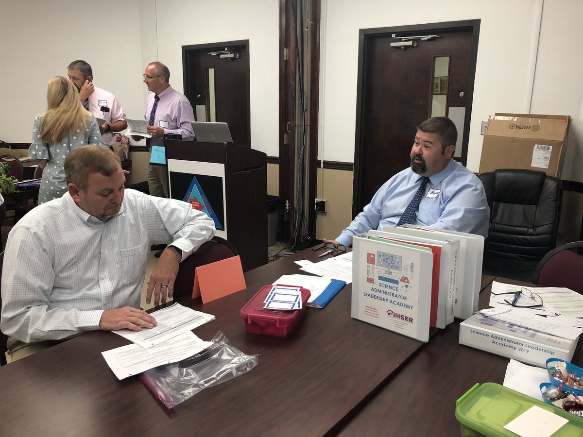 Pike County Administrators participating in Science Administrator Leadership Academy provides by PIMSER.    Leaders are developing their capacity to lead, support, and encourage teachers in moving toward effective implementation of the science practices.  #pikeschools