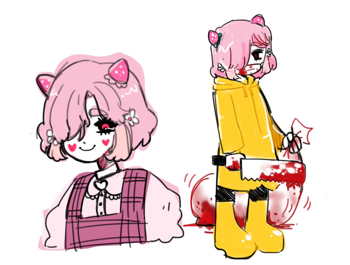 blood tw //  HI ?? i come with a new oc their name is Berry and theyre a fashion model who gets recruited for many glamour shots. 
They also seem to work as something else.... they keep it a secret ?? 