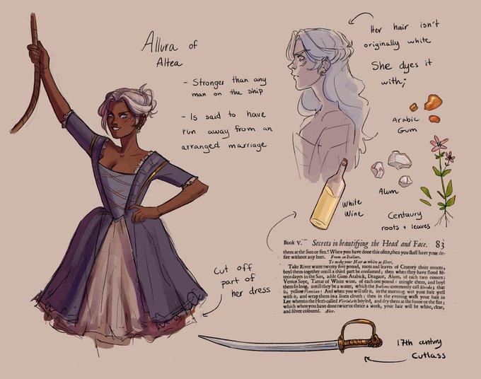 pirate au continues!!
?she's a noble, it wasn't uncommon for noble women to engage in piracy
?she's the quartermaster on the ship, so she has the same authority as Keith except in battle
?most likely ran away from an arranged marriage, she just won't say? 
#allura 
