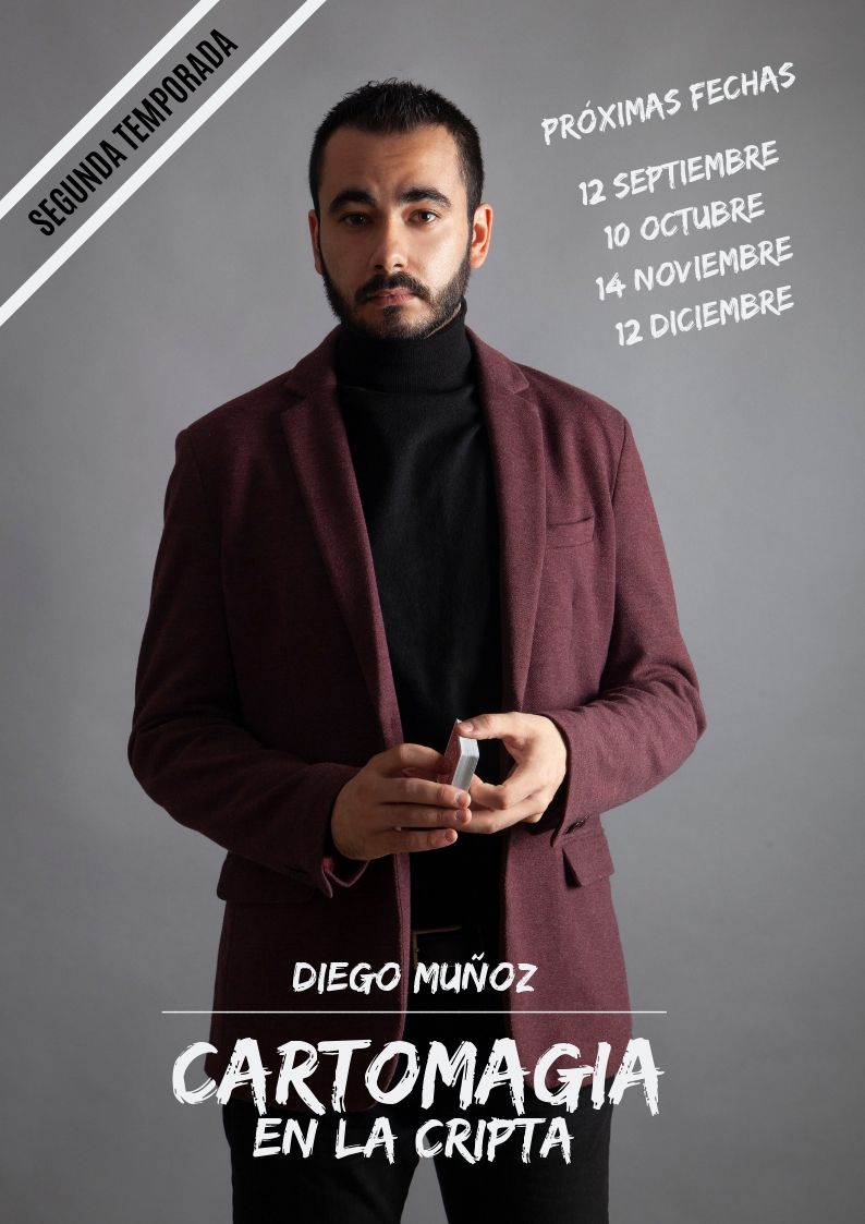 diemuga_'s tweet photo. Regreso a @lacriptamagica el próximo jueves 12 de septiembre a las 21:00 hrs con la 2º temporada de mi espectáculo Cartomagia en la Cripta. El año pasado se agotaron entradas todos los meses. ¡No esperes! Entradas en: https://t.co/r52qmxnK9J

Calle Tarragona, 15
Metro Embajadores https://t.co/h7TEN4kmsB