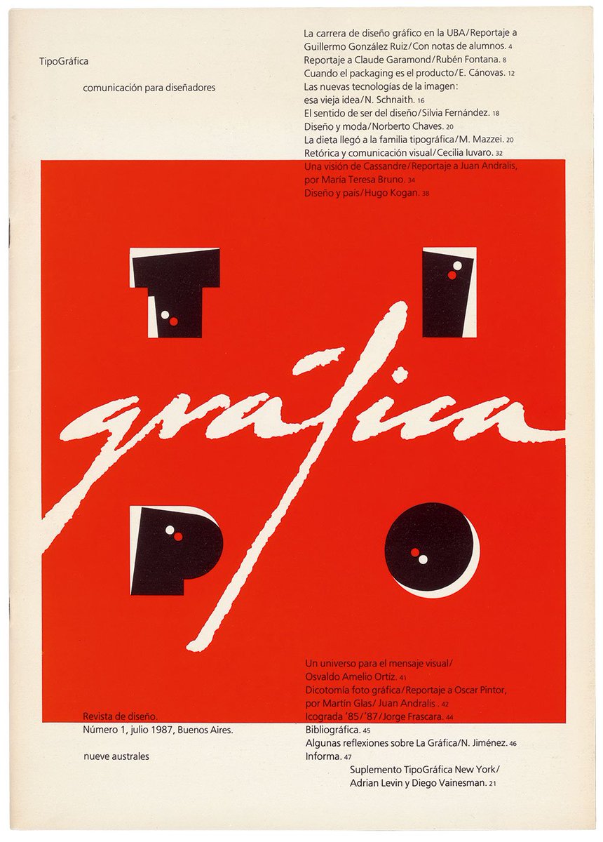 Great online archive of tipoGráfica, revistatipografica.com/category/revis…
#magazines #FontanaDiseño #RubénFontana (ht <a href="/SarahSnaith/">Sarah Snaith</a>)