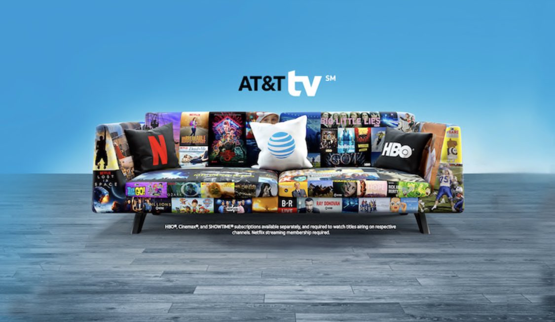 AuroraRmr's tweet photo. We aren’t going to lie, we want this couch. We may not have it in-store, but we do have the best entertainment options for your TV, Movies &amp; On-Demand thing. Anytime. Anywhere.  Any device. Stop by for a demo of AT&amp;T TV NOW at 2250 S Parker Rd in Aurora.   P.S.  Bring Popcorn. https://t.co/bG4c2FNpOG