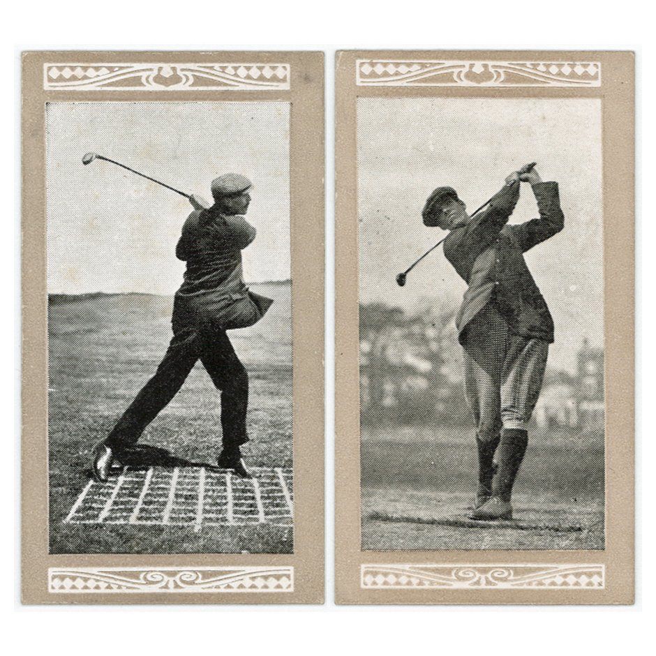 LockdalesLtd's tweet photo. Lot 3237 in our next Coins &amp; Collectables sale, 14th &amp; 15th September - Marsuma cigarette cards, Golfers, 17 cards (1 duplicated) in pages, G - VG, cat value £1190. Estimated at £300-£400! 

#lockdales #auction #antiques #collectables #cigarettecards #cartophily #Marsuma #golf https://t.co/REv3wr9Ot3