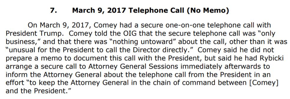 I think some secure orders were issued this day to Comey from Trump, no memo, no briefing to McCabe & Baker, just a Rybicki call to the AG.This was 5 days after Trump's wiretap tweets & less than a week before the FISA on Carter Page would be revealed to the Gang of 8!