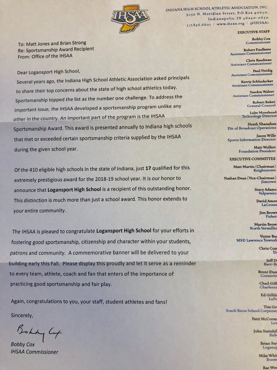 Berry_Athletics's tweet image. We did it again Berry Nation! LHS is one of 17 schools state wide to earn the ⁦@IHSAA1⁩ sportsmanship award. Thank you to our athletes, coaches, and fans for understanding the importance of being a good sport and more importantly practicing what we preach. Keep it up!