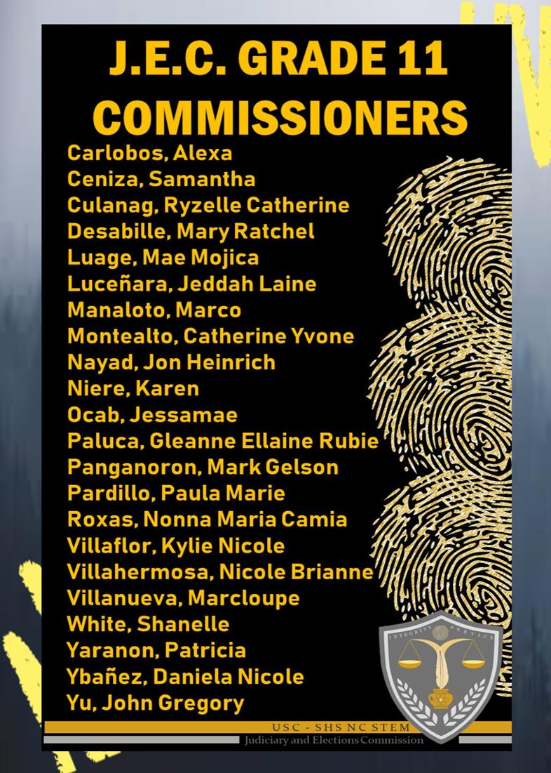 USC_SHSSTEM_JEC's tweet photo. With this, we are proud to present the people behind it. Meet the Judiciary and Elections Commission Adviser, Board of Officials, and our newly accepted Commissioners!

We look forward to serving you! https://t.co/xppqE8XZgX