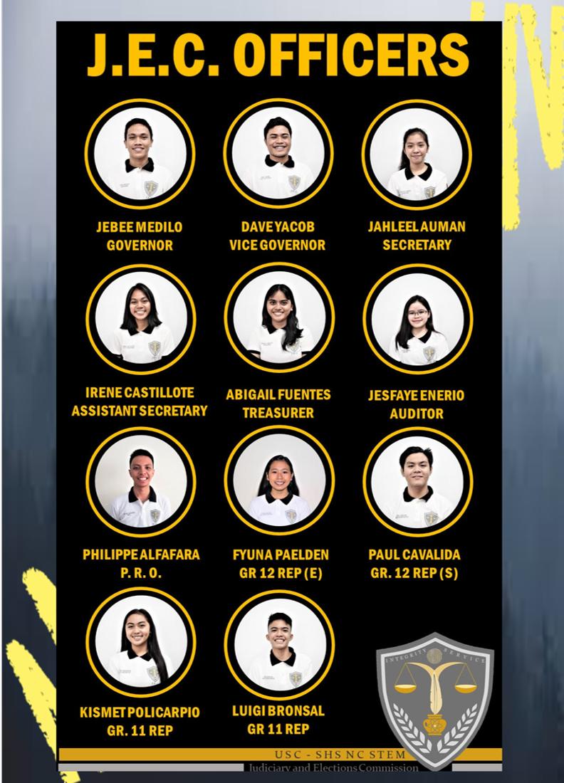 USC_SHSSTEM_JEC's tweet photo. With this, we are proud to present the people behind it. Meet the Judiciary and Elections Commission Adviser, Board of Officials, and our newly accepted Commissioners!

We look forward to serving you! https://t.co/xppqE8XZgX