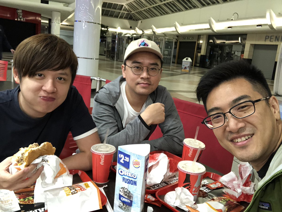 GamerBeeTW's tweet photo. 3 tired traveler can only find Burger King at 10:30 pm in Ireland Dublin.
#ProGamerLife https://t.co/6hPSNgXQeH