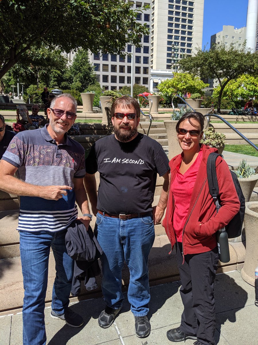 sqldatasquirrel's tweet image. One of the best things about VMworld is making new friends.  I had a great time touring the city with Sonia and Stephan.
#VMworld
#VMworld2019