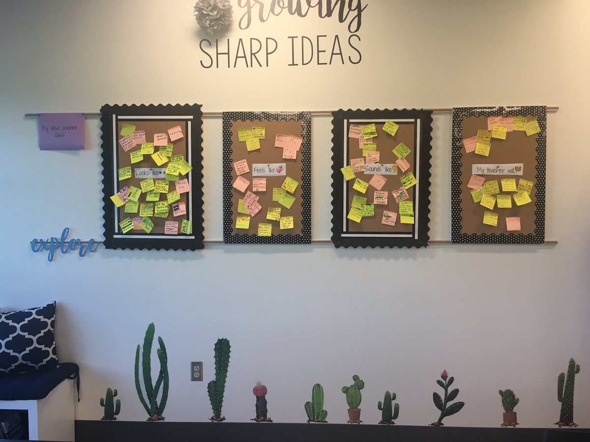 On our first day together, we discussed what our ideal science class will look like, feel like, sound like, and how we can make it happen! Some of my favorites were confidence, collaboration, experimentation, and supportiveness 💕 #ngssclassroom #pedagogy