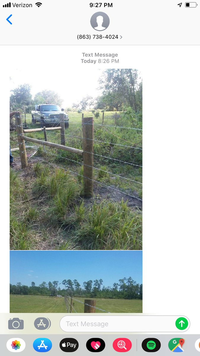 aeginsberg's tweet photo. On Tuesday at 9:27pm, someone with a Florida phone number sent me 3 photos of a barbed wire fence enclosure, with the caption "Little bit of my work". I can't stop thinking about it. I haven't slept in days https://t.co/ETU88voiIl