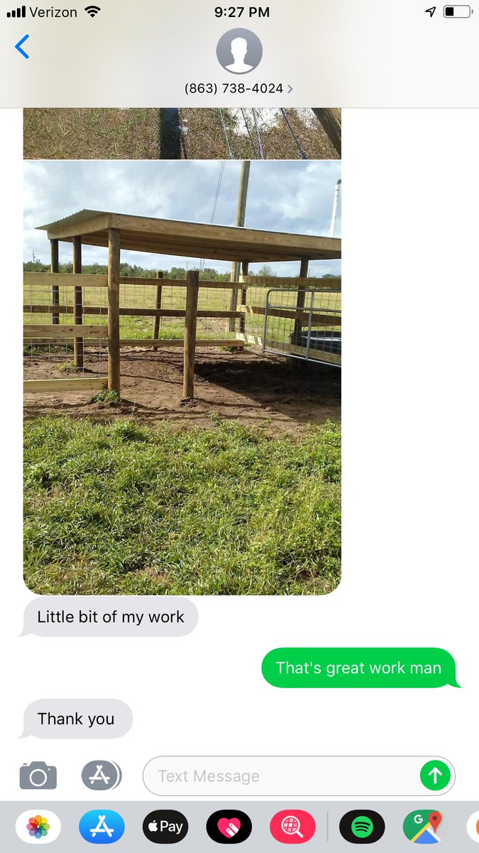 aeginsberg's tweet photo. On Tuesday at 9:27pm, someone with a Florida phone number sent me 3 photos of a barbed wire fence enclosure, with the caption "Little bit of my work". I can't stop thinking about it. I haven't slept in days https://t.co/ETU88voiIl