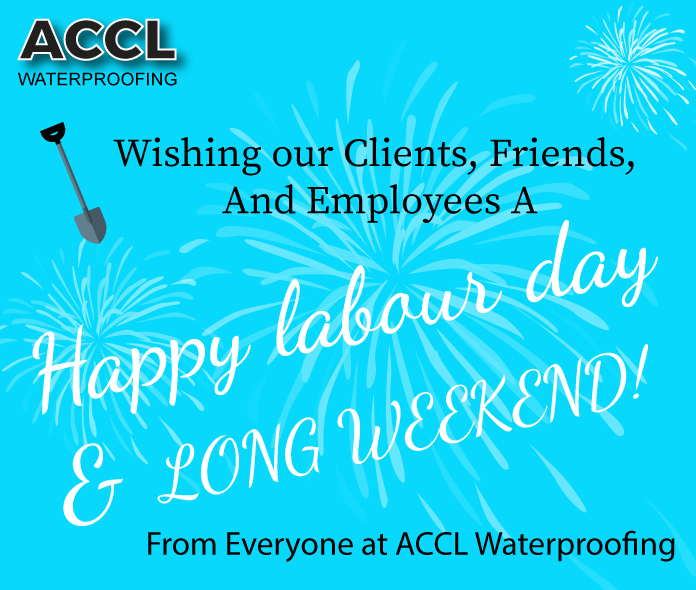 acclwaterproof2's tweet photo. ACCL Waterproofing would like to wish all our customers, future clients, friends, family, and EMPLOYEES a HAPPY LABOUR  DAY &amp; long weekend!

⛈🌧Don’t Drown in a wet basement🌧⛈
#accl #waterproofing #employee  #labourday #labour #takeabreak #celebrate #rights #law #newblogpost https://t.co/gLiKcLEKC9