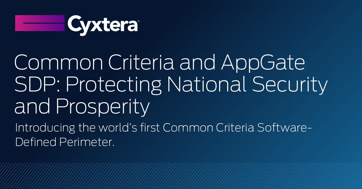 JohnAtMongoDB's tweet photo. #Cyxtera is proud to be the first and only Common Criteria Certified Software-Defined Perimeter on the market. See what it means to for #AppGate #SDP to meet this strict standard https://t.co/KGIpoJbBa4 https://t.co/fcsjULCqO5 https://t.co/AhEqNGnEmL