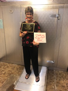 psnhn's tweet photo. Thank you to Michelle France and her former students of the Academy of Notre Dame deNamur in Villanova for our brand new walk-in freezer! Michelle France has been working with the Patrician Society throughout the years and her students thought she should be "Frozen in Time." https://t.co/XOWLckmEc8