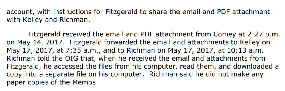 So Comey hides from the FBI that his attorneys have copies of the memos! Wonder why he didn't want acting director McCabe to know that detail!