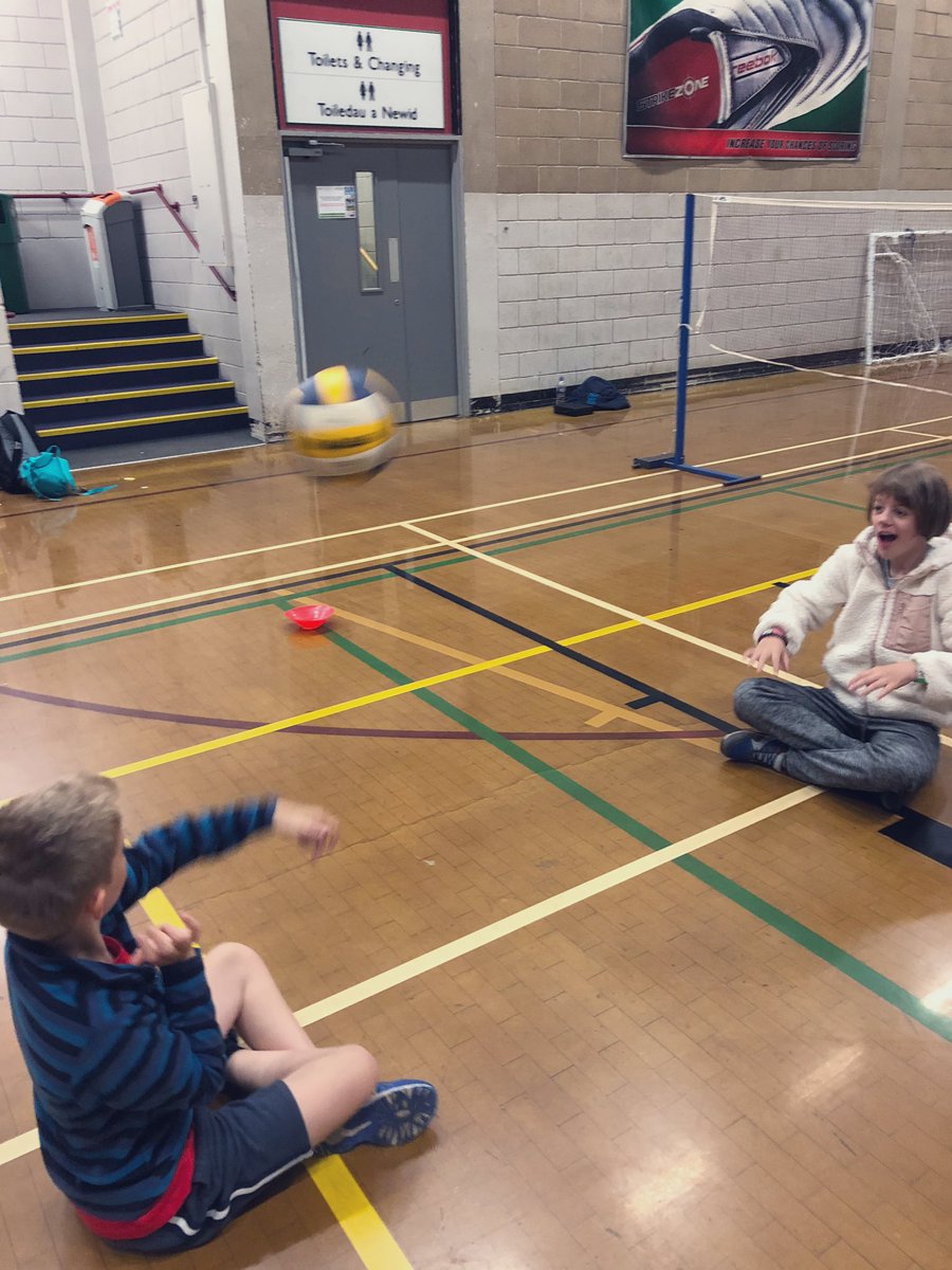 K_Phillips98's tweet photo. #TeamAbergavenny participating in #TheGames this afternoon. This included seeing how many rallies we could get in seated volleyball and how many points we could collect from 10 bowls with the Boccia equipment👍🏻 also featuring our stars of the day🤩 #TMG19 https://t.co/5PgeI9YUbT