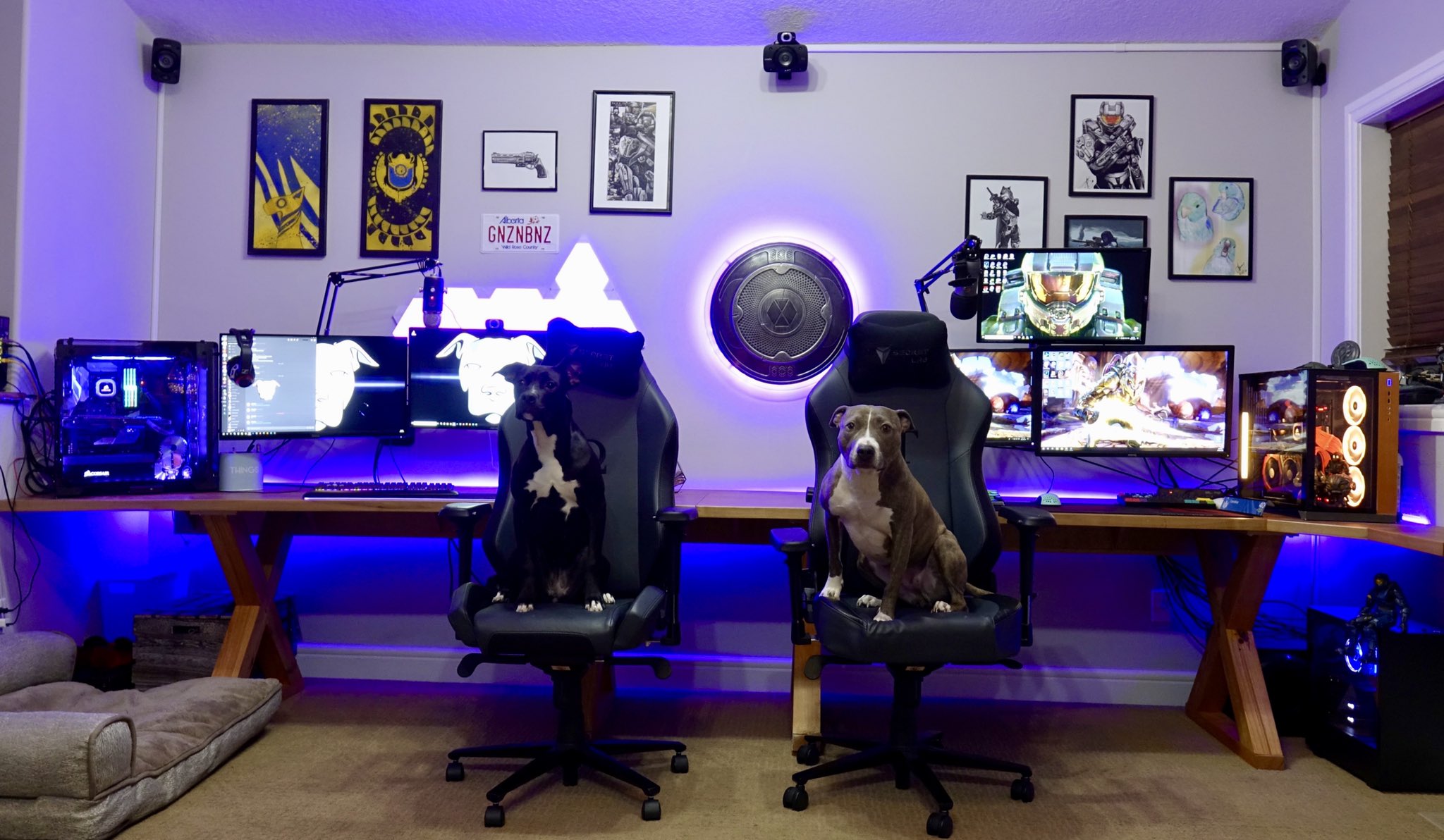 Couples gaming desk setup online