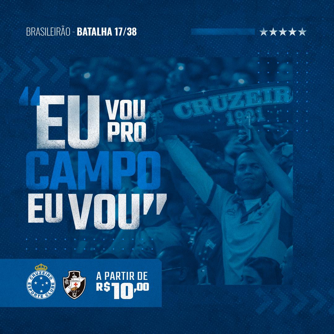 Cruzeiro Esporte Clube - Bom dia, Nação Azul! 🔵⚪🦊 #AMANHÃTEMCRUZEIRO e o  Mineirão será todo POPULAR mais uma vez! Os ingressos para a partida entre #Cruzeiro  x Vasco, continuam à venda hoje