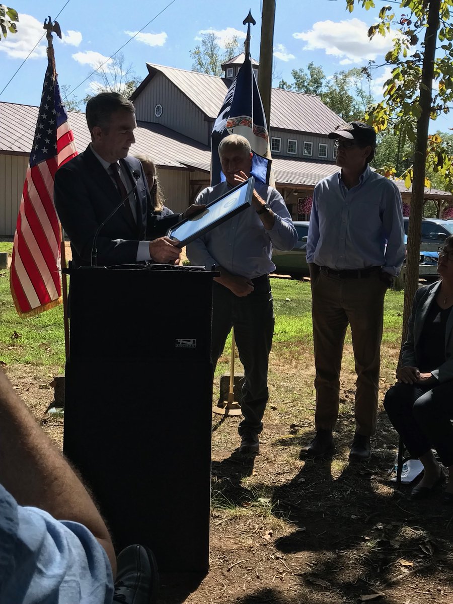 Governor Northam reading a proclamation recognizing the work and partnership between Commonwealth and localities on preserving farmland!