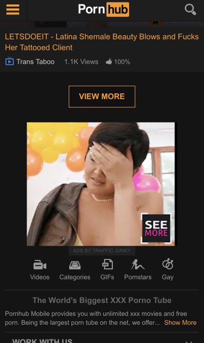 look who i saw when i was scrolling on PornHub.... 😇 https://t.co/9yW9wMUW30