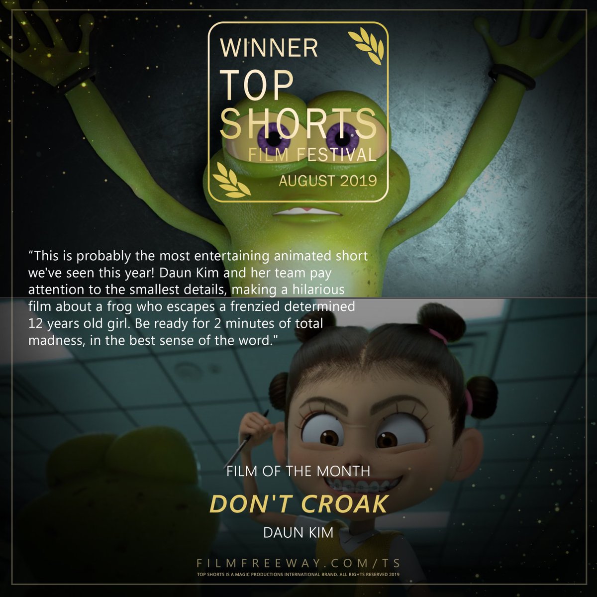 Film of the Month!
Full winners' list: topshorts.net 
#topshorts19 #topshorts #filmfestival #filmfreeway #movie #film #shortfilm #indiefilm #winner