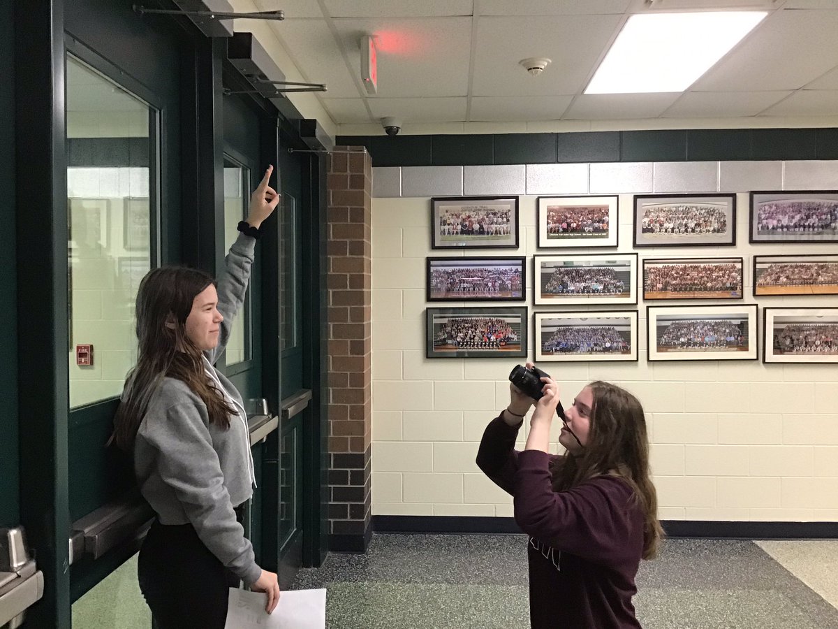 What’s the best way to become familiar with professional yearbook camera? A photo scavenger hunt, of course! Ss had to find all kinds of interesting shots here at <a href="/CSTWildcatsMS/">ChisholmTrailMS</a> #big3